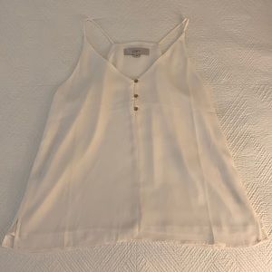 Loft White Small Tank Top Blouse